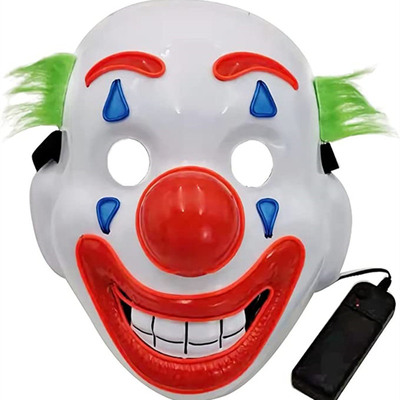 Joker Palyaço Aydınlık LED Cadılar Bayramı Aydınlatma Yüz Maskesi Cosplay Parti Sahne İçin