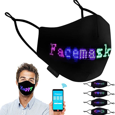 Işıklı Led Ekranlı DIY Metinli Festival Programlanabilir LED Yüz Maskesi