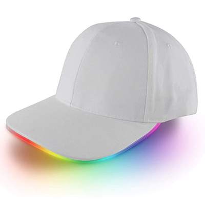 Light Up LED Beyzbol Şapkaları Çok Renkli Ayarlanabilir Velcro Şerit