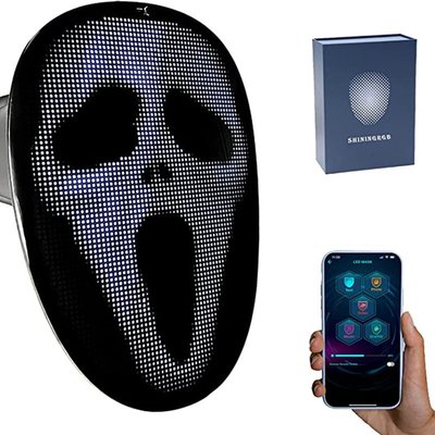 Halloween Party Cosplay için 3600pcs Programlanabilir Akıllı Led Yüz Maskesi