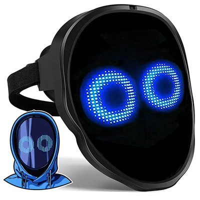 Cadılar Bayramı Cosplay Partisi için Özel Yüzler Bluetooth LED Maske DIY APP Kontrolü