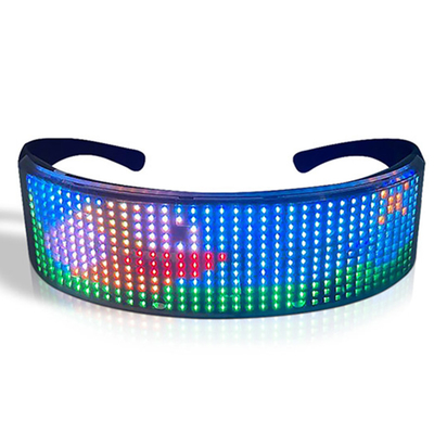 Bluetooth DIY Metin Desenli Uygulama Kontrollü Programlanabilir Led Gözlükler