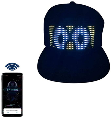 Programlanabilir DIY Metin Deseni Bluetooth LED Şapka Uygulama Kontrolü Sihirli Ekran LED Şapka