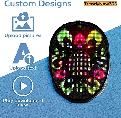 2000 MAh Pil Uygulama Kontrollü Programlanabilir Akıllı LED Yüz Maskesi