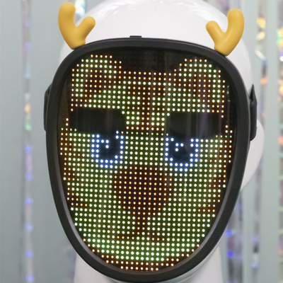 17x14.5x3.5cm Akıllı LED Yüz Maskesi Hediye Çocuklar İçin 10 Dinamik 40 Statik Görüntü