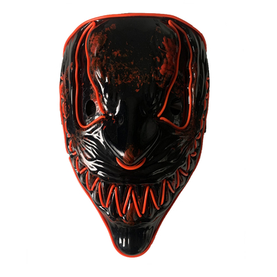 Neon EL Telli Venom Halloween Korkunç Işıklı Maske 3 Aydınlatma Modu