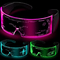 Cyberpunk Light Up Visor Glasses LED Şarj Edilebilir Fütüristik Stil