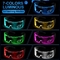 Cyberpunk Light Up Visor Glasses LED Şarj Edilebilir Fütüristik Stil