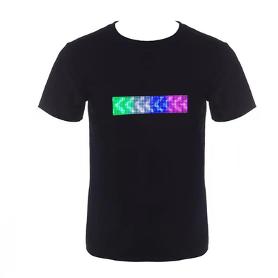 Programlanabilir LED Işık T Shirt Akıllı Telefon Uygulaması Kontrol Ekranı Mesaj Deseni