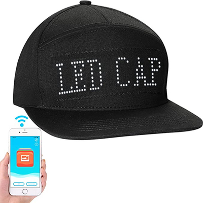 Programlanabilir Bluetooth LED Şapka Ekran Mesajı Düzenlenebilir Havalı Kapaklar