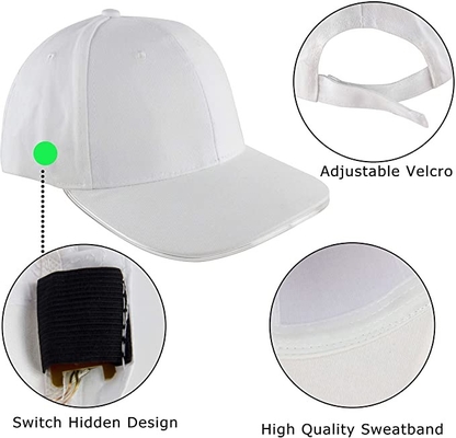 Ultra Parlak Işıklar LED Beyzbol Şapkaları Unisex Tek Beden Herkese Uyar