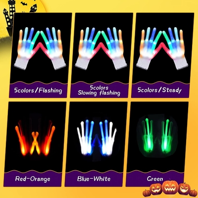 5 Renk 6 Modlu Parti Noel Işıklı LED Işıklı Eldivenler
