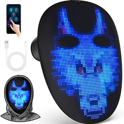 Yüz Dönüştürücü LED Dijital Maske Programlanabilir Gif Resim Videoları