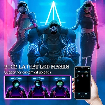 Parlayan Uygulama Cadılar Bayramı Led Maske Yüzü Yükleme ve Parti İçin Video Oynatma Reklamı