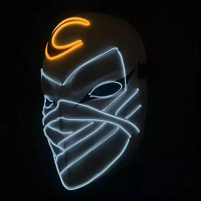 Moon Knight Halloween Light Up Led Maske Pvc Malzeme Karanlıkta Parlıyor