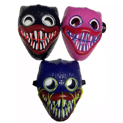 Bobby Light Up Cadılar Bayramı LED Yüz Maskesi Cosplay Partisi İçin PVC Malzeme