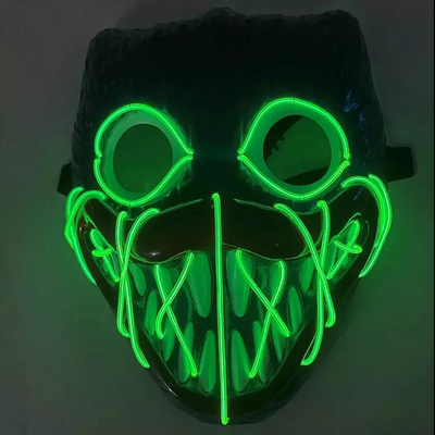 Bobby Light Up Cadılar Bayramı LED Yüz Maskesi Cosplay Partisi İçin PVC Malzeme