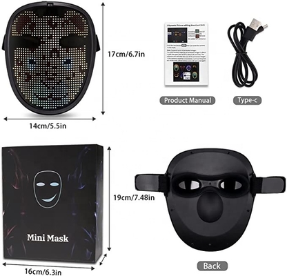 Tiktok Patlayıcı LED Tam Yüz Değiştiren Çocuklar İçin Maske USB Şarjlı