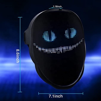 Cadılar Bayramı Cosplay Partisi için Özel Yüzler Bluetooth LED Maske DIY APP Kontrolü