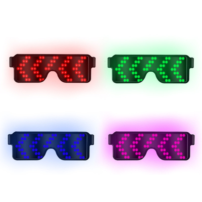USB Şarj Parlayan Sihirli LED Gözlük Noel Yanıp Sönen Işık Neon Rave Gözlük