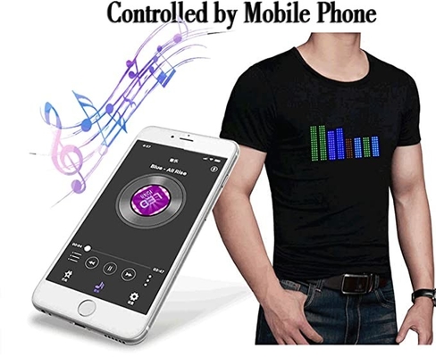 Parti Festivali için Özelleştirilmiş Programlanabilir LED Aydınlatma T Shirt
